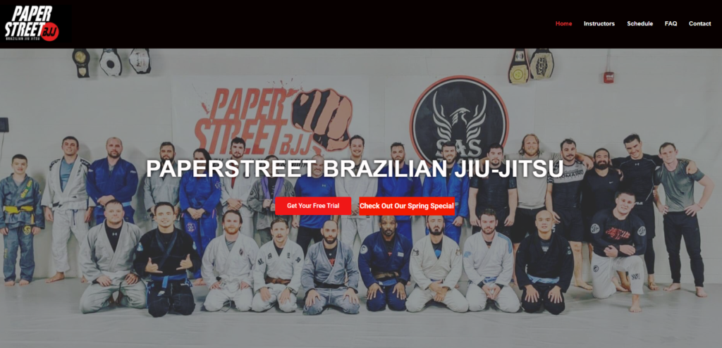 New Website Design - Local Martial Arts Studio