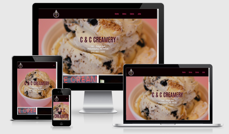 Website re-design & development / re-platforming for an established local ice cream shop