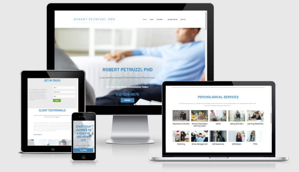 New website design & development for a local therapy practice