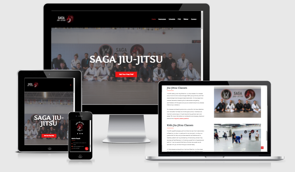New website design & development for a local martial arts gym following a re-brand