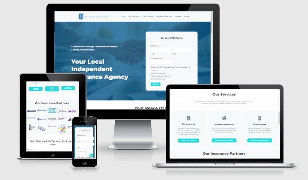 New website design & development for a local independent insurance agency